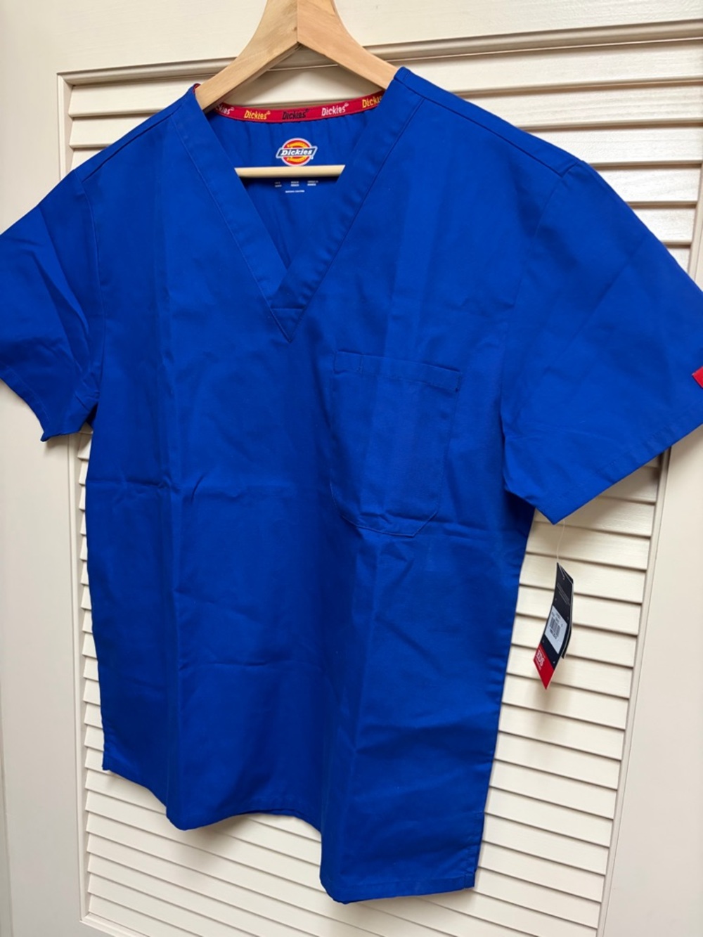 Dickies EDS Signature Scrub Top Unisex Small Blue V Neck Medical Hospital Clinic - Picture 3 of 12